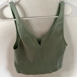 Mint green v neck tank top